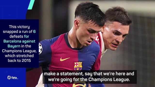 Pedri declares Barcelona victory over Bayern a statement win