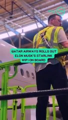 Qatar airways Rolls out Elon musk's Starlink wifi on Board