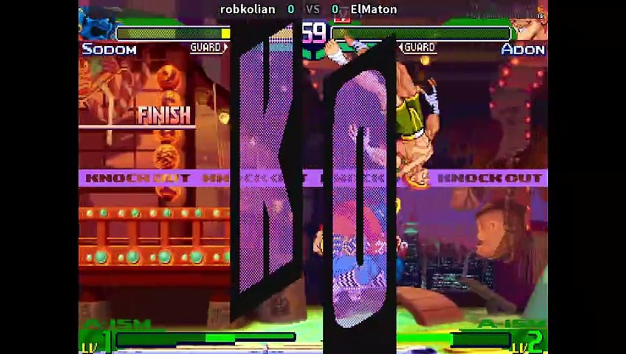 Street Fighter Alpha 3 • Fightcade • "RobKolian" vs "ElMaton" • #casualplay #onlineplay 2024/10/23
