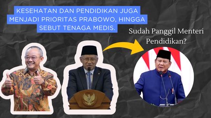 Kesehatan dan Pendidikan Juga Menjadi Prioritas Prabowo, Hingga Sebut Tenaga Medis
