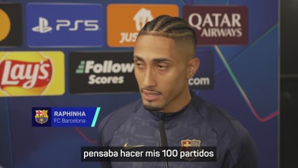Raphinha: "Ni en mis mejores sueños hubiera imaginado cumplir 100 partidos así"