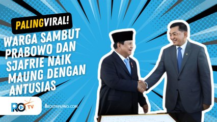 KEDATANGAN PRABOWO DAN SJAFRIE NAIK MAUNG DISAMBUT ANTUSIAS DI KEMENTERIAN PERTAHANAN
