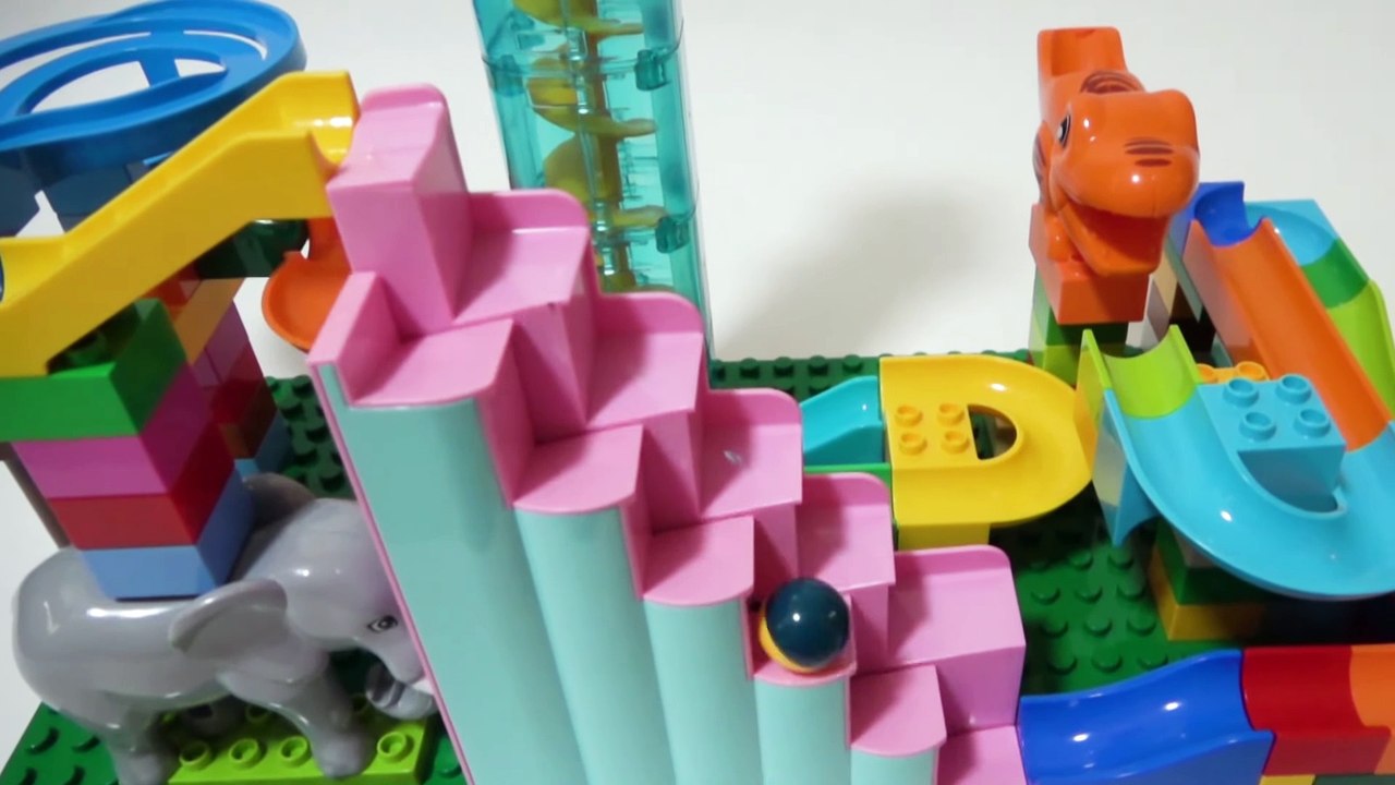 Marble Run ASMR ☆Building Blocks  Colorful Coasters 8min