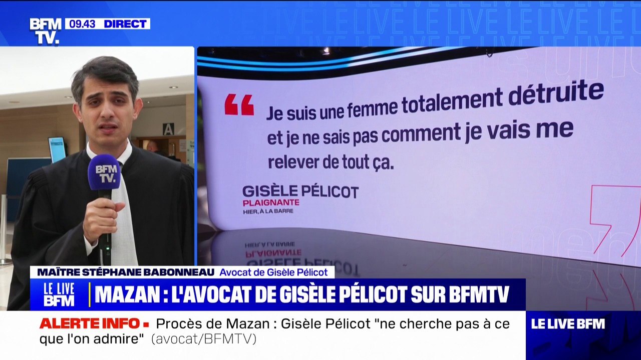 Procès des viols de Mazan: "Le viol accidentel", une ligne de défense "inaudible pour la société", déclare Me Babonneau, avocat de Gisèle Pélicot