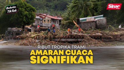 Ribut Tropika Trami tingkat kelajuan angin di rantau negara