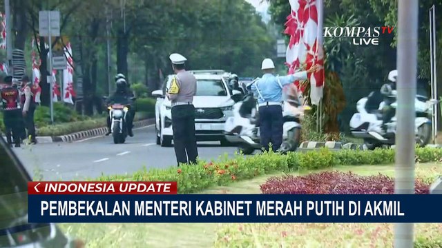 Mobil Dinas Jajaran Kabinet Merah Putih Masuk Halim Perdanakusuma, Berangkat Pembekalan di Magelang
