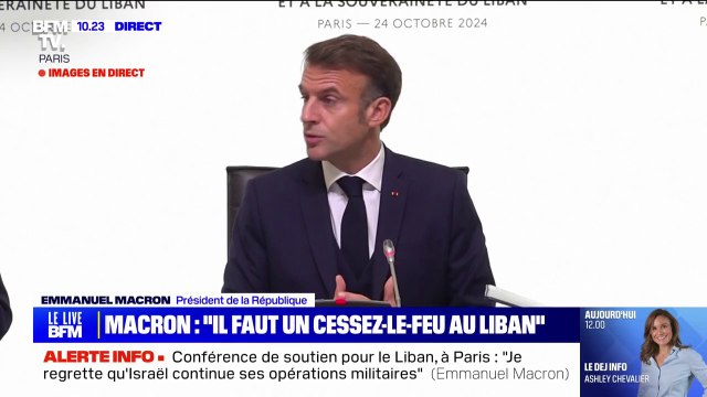 Emmanuel Macron appelle à un cessez-le-feu au Liban