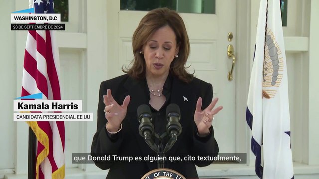 Kamala Harris llama a Donald Trump fascista