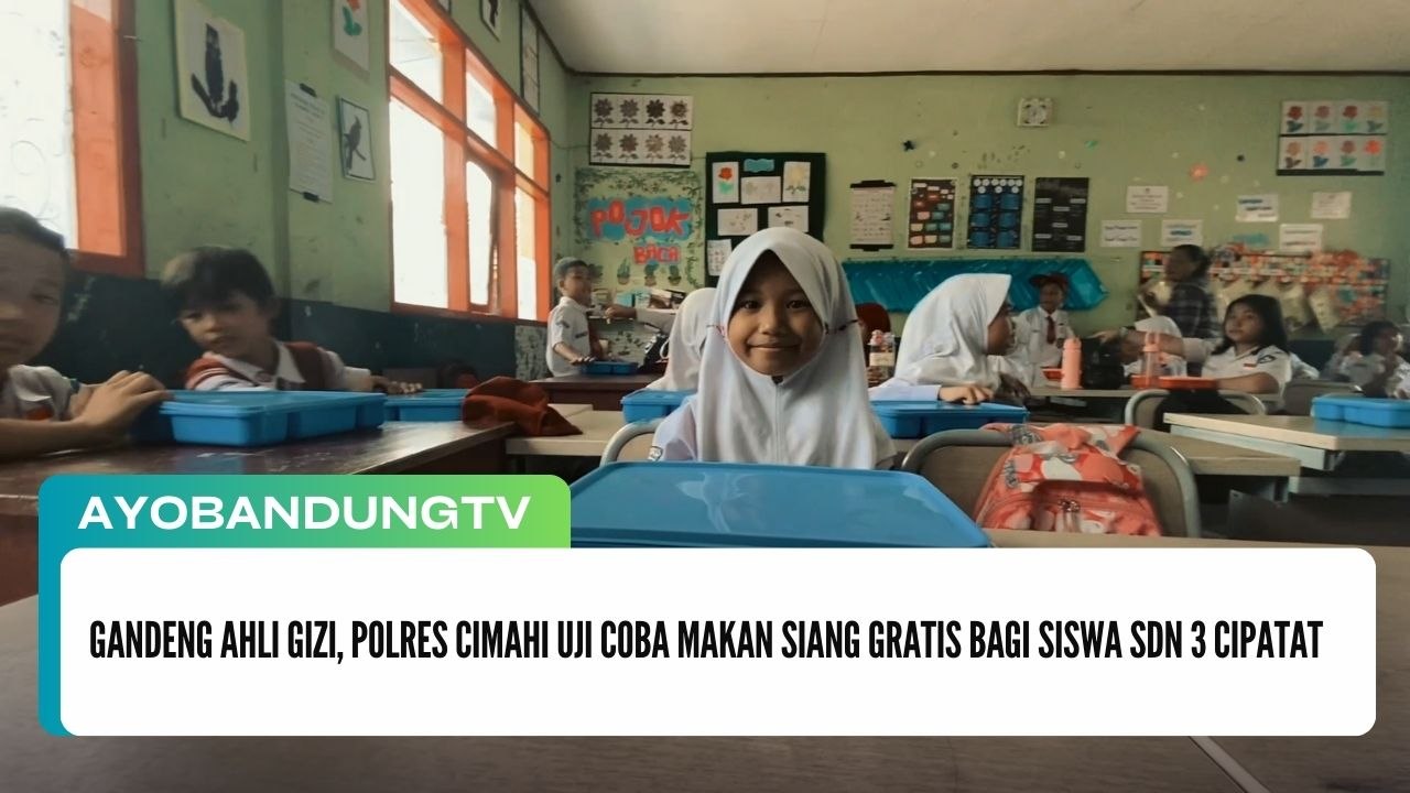 Gandeng Ahli Gizi, Polres Cimahi Uji Coba Makan Siang Gratis bagi Siswa SDN 3 Cipatat