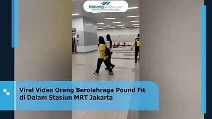 Viral! Seseorang Berolahraga Poundfit di Dalam Stasiun MRT Jakarta