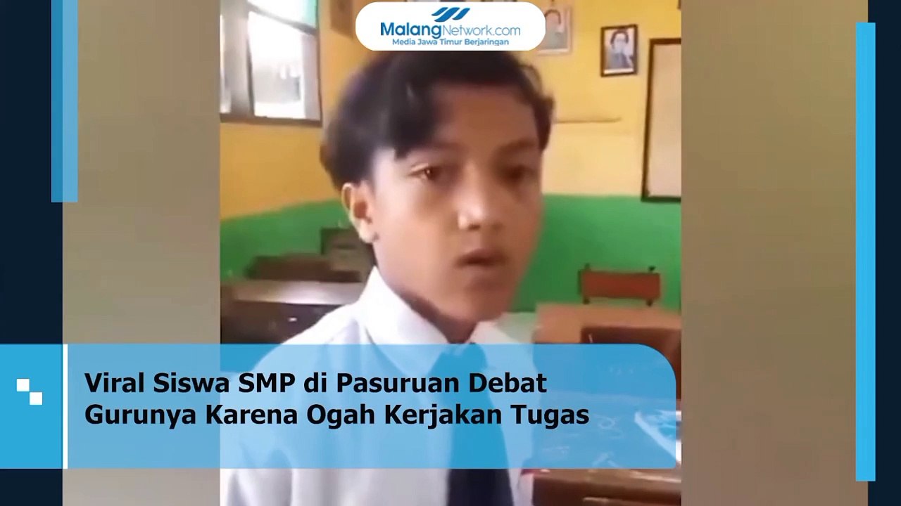 Viral! Seorang Siswa di SMP Pasuruan Debat Guru Karena Ogah Kerjakan Tugas
