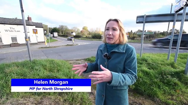 Helen Morgan MP is campaigning to get safety measures implemented at a dangerous crossroads in Llynclys, Oswestry.