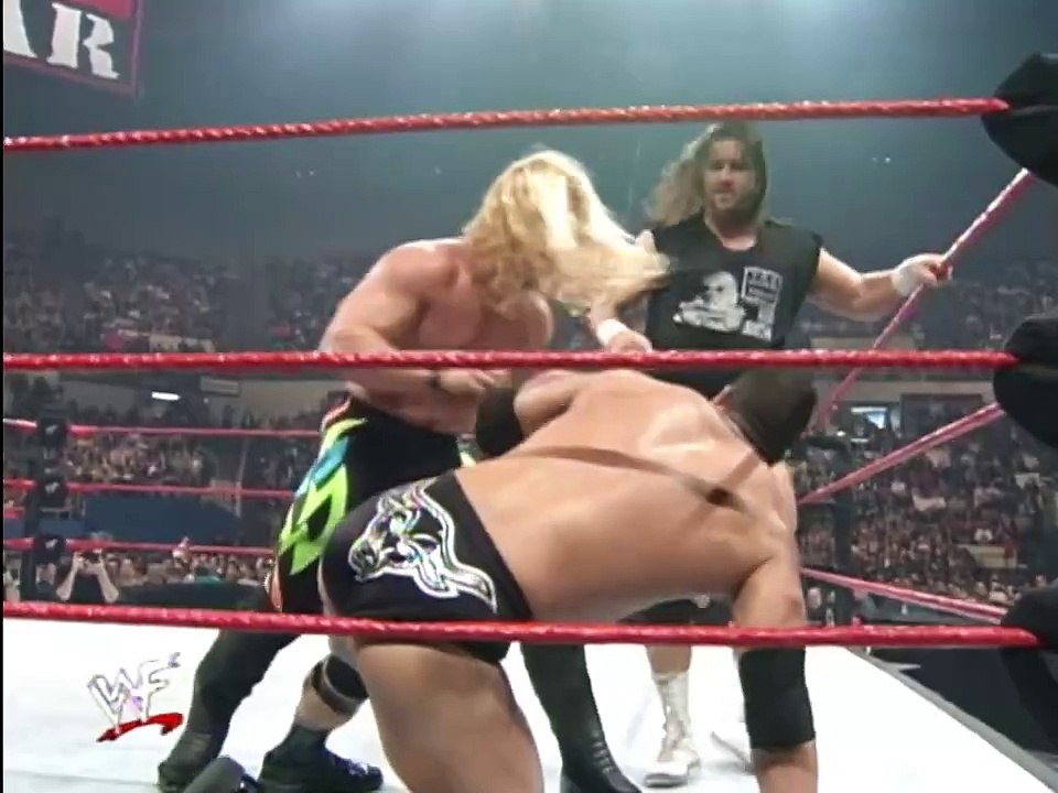 The Rock & Mankind Vs Chris Jericho & Al Snow Part 2 - RAW IS WAR!