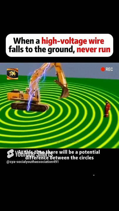 When a high-voltage wire falls to the ground never run | SYA Channel