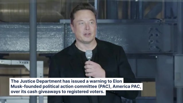 Justice Department Flags Potential Legal Issues With Elon Musk-Backed $1M Voter Giveaway: America PAC Hits Back — Media Meltdown Only Helping 'Efforts To Support President Trump'