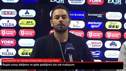 Selçuk İnan: Oyuncularımın isteğinden ve mücadelesinden fazlasıyla memnunum