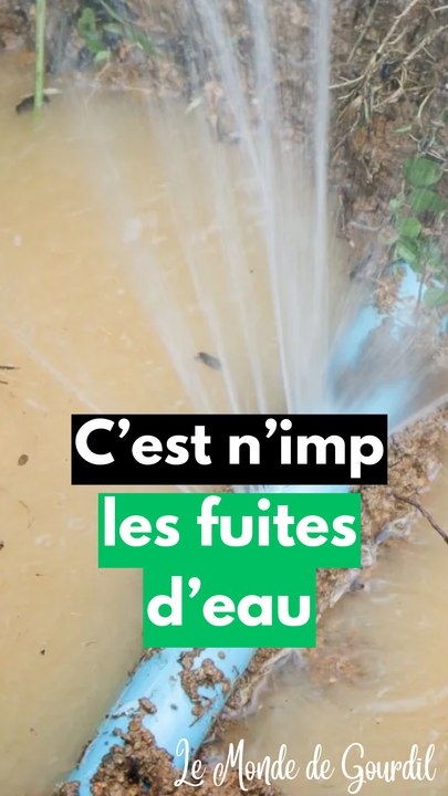 Perdre autant d'eau ça devrait être interdit !