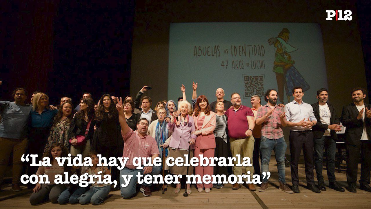 Cristina Kirchner, Axel Kicillof y Estela de Carlotto cerraron el acto por el 46º aniversario de Abuelas