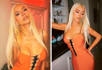 Christina Aguilera esittelee upeaa vartaloaan tiukassa mekossa