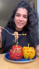 Jour 39/100 - Poivrons farcis d’Halloween 