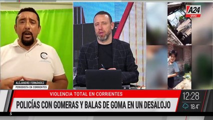 POLICÍAS CON GOMERAS Y BALAS DE GOMA ATACARON A VECINOS EN UN DESALOJO EN CORRIENTES