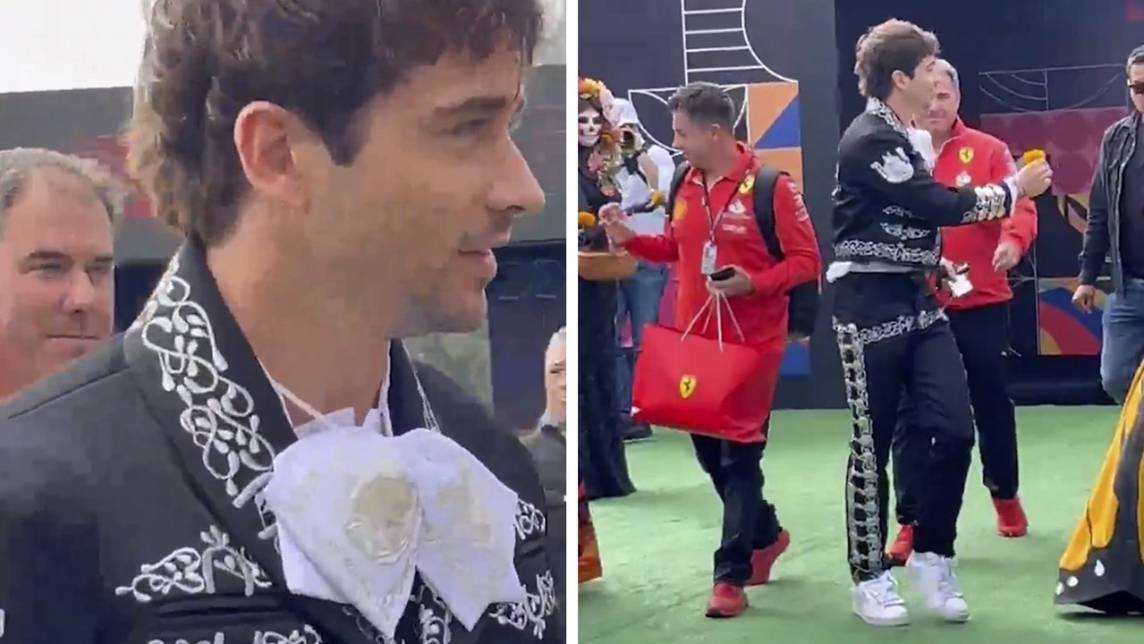 GP de México: Charles Leclerc presume vestuario de charro en su primera visita al Autódromo Hermanos Rodríguez