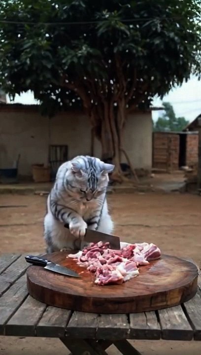 Cat Cooking Kebab E29