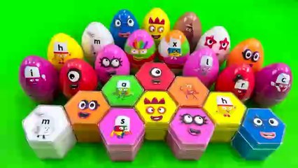 Rainbow slime Transforming Numberblocks in Eggs , Rainbow Eggs! ASMR Video.