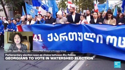 Georgia braces for vote seen as choice between Russia, EU