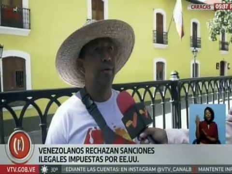 Caracas | Ciudadanos rechazan las sanciones de EE. UU contra Venezuela