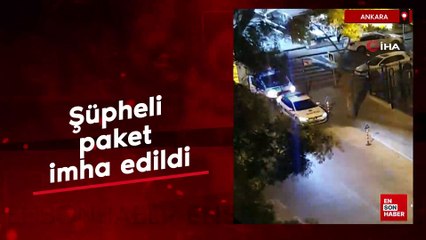 Ankara'da şüpheli paket imha edildi