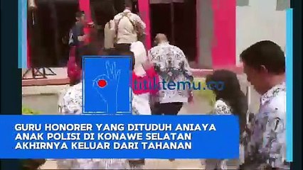 Guru Honorer yang Dituduh Aniaya Anak Polisi Akhirnya Keluar dari Tahanan
