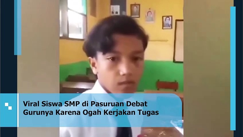 Detik-Detik Siswa SMP di Pasuruan Debat Gurunya Karena Ogah Kerjakan Tugas