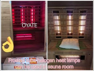 220v 500w frosted tube halogen heat lamps can be used in sauna room