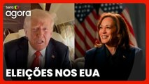 Com disputa acirrada, Kamala e Trump incentivam eleitores a votarem