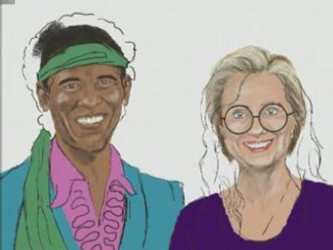 Hillary Clinton and Barack Obama