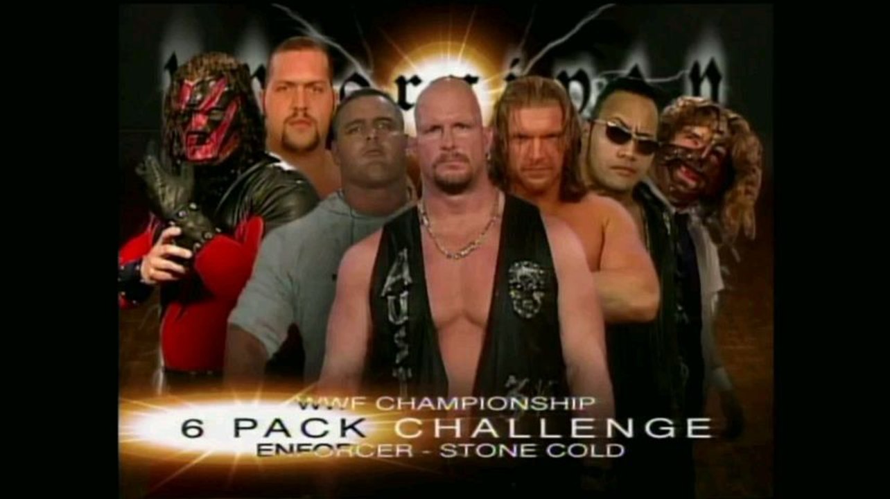 Triple H vs The Rock vs Kane vs The Big Show vs Mankind vs The British Bulldog Stone Cold Steve Austin As Special Enforcer 6-Pack Challenge Unforgiven 1999 26/9/99