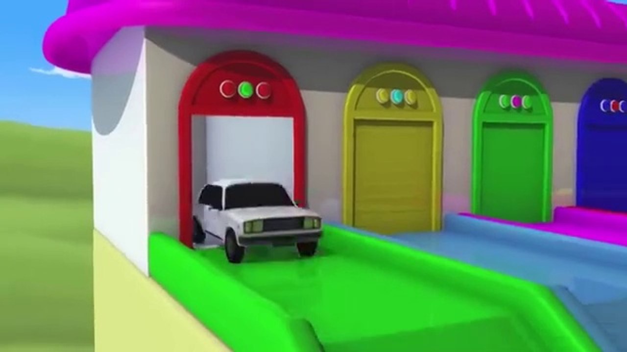 Learn Colors with  Learn Colors with Street Vehicles Giant Waterslide for Children