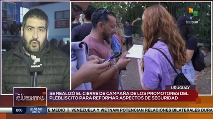 Cierre de campaña de los promotores del plebiscito en Uruguay
