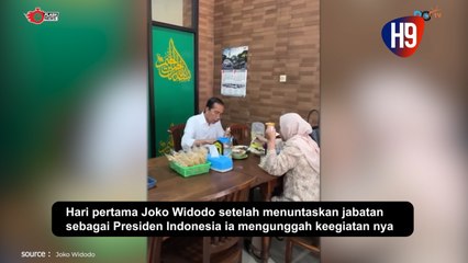 Jokowi Unggah Kegiatan Setelah Purna Tugas, Makan Sate Bareng Iriana