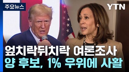 D-11 '엎치락뒤치락' 여론조사...경합주 1%p 우위 '사활' / YTN