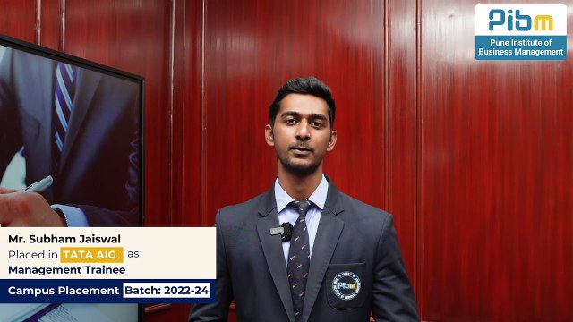 PIBM's MBA & PGDM Placements Triumph Subham's Inspiring Success Story Batch 2022-24