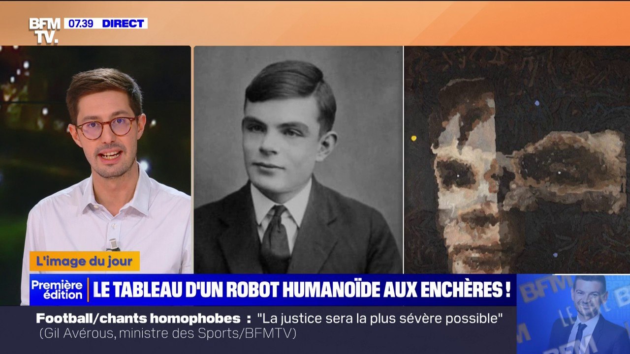 Le premier tableau peint par le robot humanoïde, Ai-Da, mis aux enchères à Londres