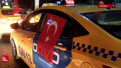 İstanbul'daki taksicilerden TUSAŞ terör saldırısını kınama konvoyu