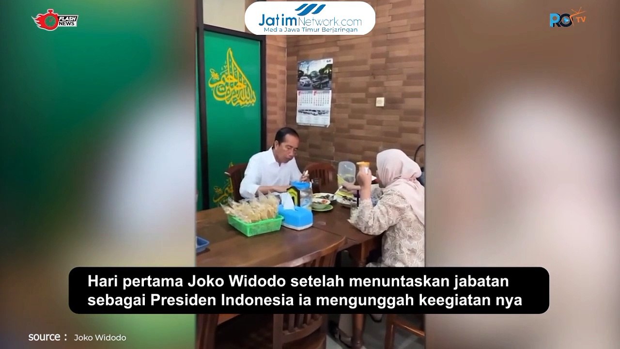 Jokowi Unggah Kegiatan Pertama Setelah Purna Tugas, Makan Sate Bersama Ibu Iriana