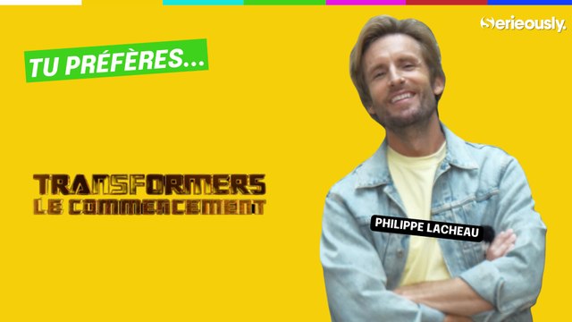 TRANSFORMERS LE COMMENCEMENT : Philippe Lacheau joue à Tu préfères