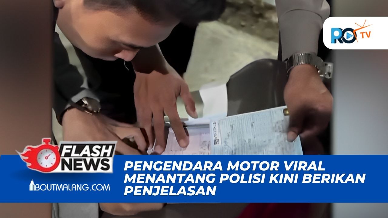 PRIA PENGENDARA MOTOR VIRAL MENANTANG POLISI MOJOKERTO AKHIRNYA MEMBERIKAN KLARIFIKASI