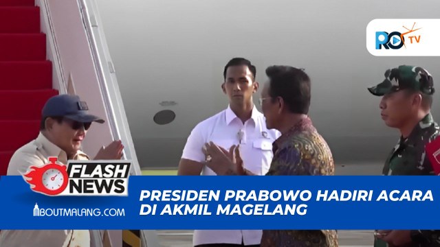 PRESIDEN PRABOWO TIBA DI AKMIL MAGELANG UNTUK HADIRI RETREAT KABINET MERAH PUTIH
