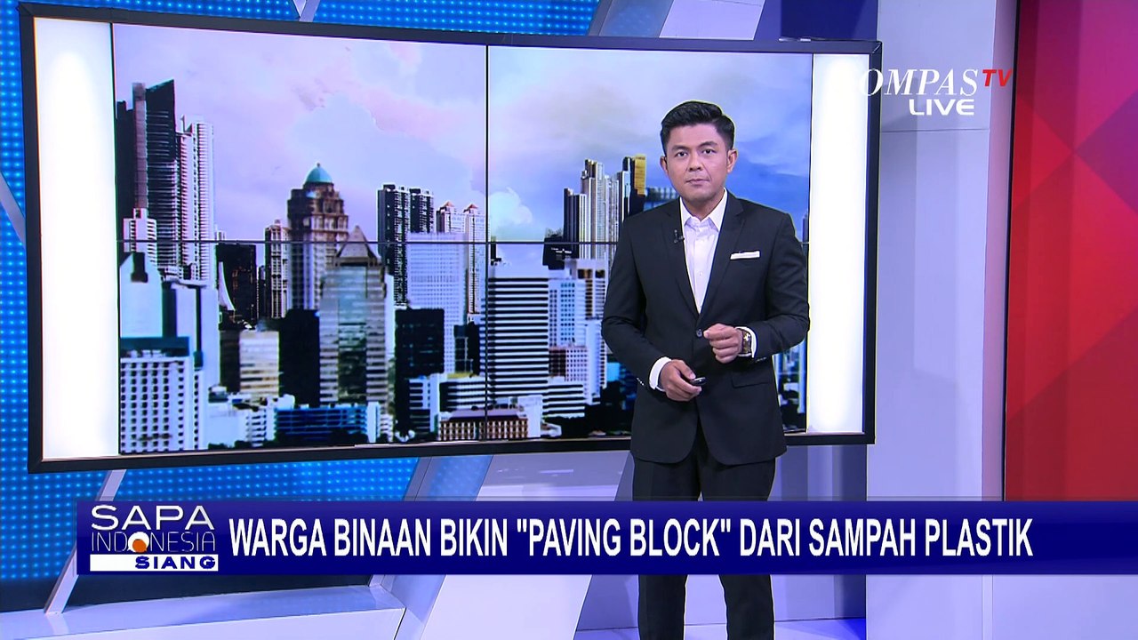 Warga Binaan Lapas Kabupaten Lima Puluh Kota Bentuk 'Paving Block' dari Sampah Plastik