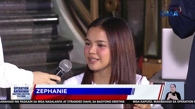 Zephanie, nakiisa sa GMA Operation Bayanihan: Bagyong Kristine Telethon